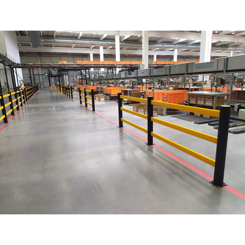 A-SAFE eFlex pedestrian barrier made from MEMAPLEX®, end/corner post 90° Product image no. 2: A-SAFE eFlex pedestrian barrier made from MEMAPLEX®, end/corner post 90°