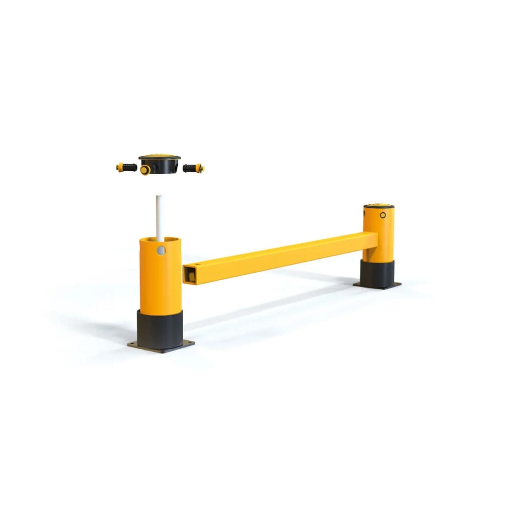 A-SAFE rack end barrier made from MEMAPLEX®, single - 1,100 mm length Product image no. 3: A-SAFE rack end barrier made from MEMAPLEX®, single - 1,100 mm length