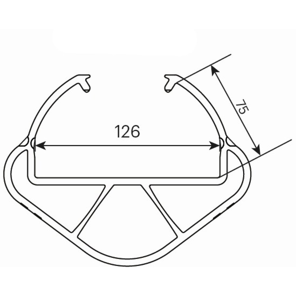 Product image no. 3: A-SAFE rack leg protector made from MEMAPLEX®, internal dimensions (WxD) 126 x 75 mm