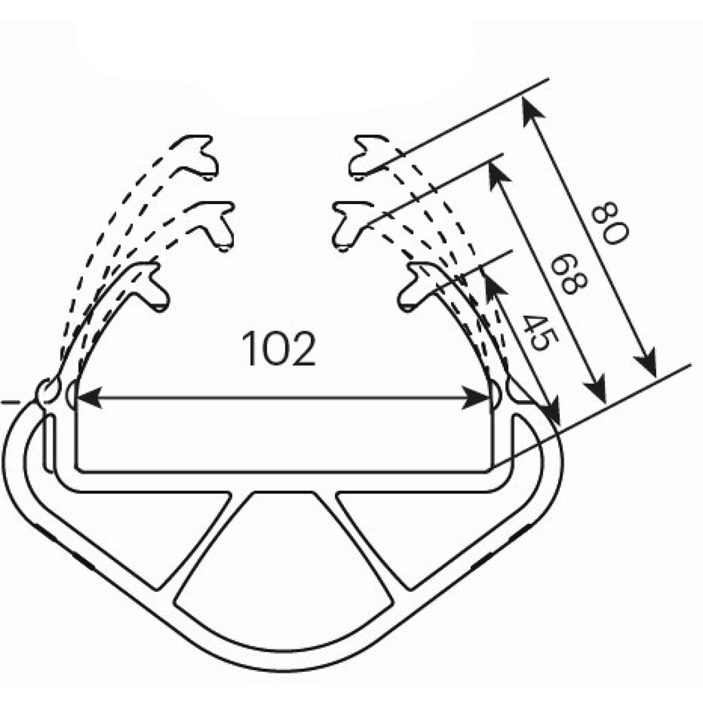 A-SAFE rack leg protector made from MEMAPLEX®, internal dimensions (WxD) 102 x 45 mm Product image no. 4: A-SAFE rack leg protector made from MEMAPLEX®, internal dimensions (WxD) 102 x 45 mm