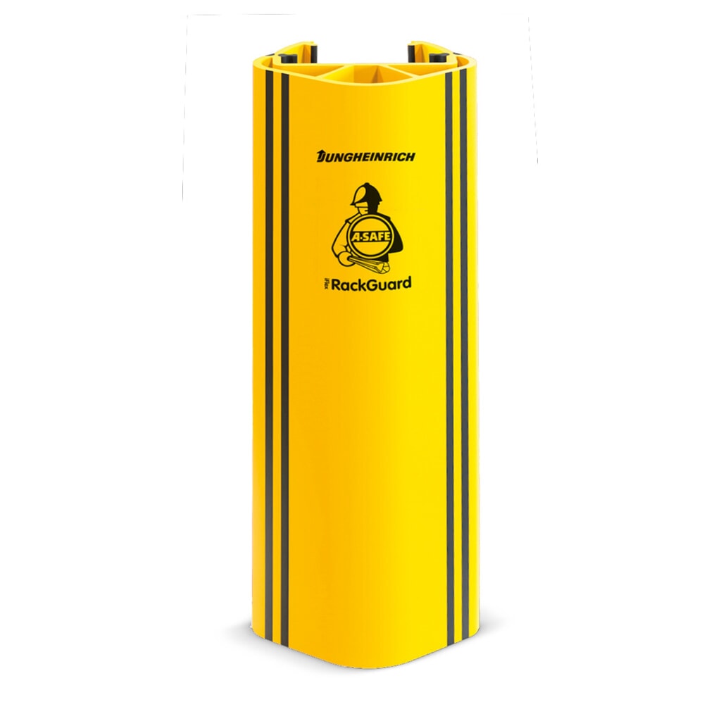 Product image: A-SAFE rack leg protector made from MEMAPLEX®, internal dimensions (WxD) 102 x 45 mm