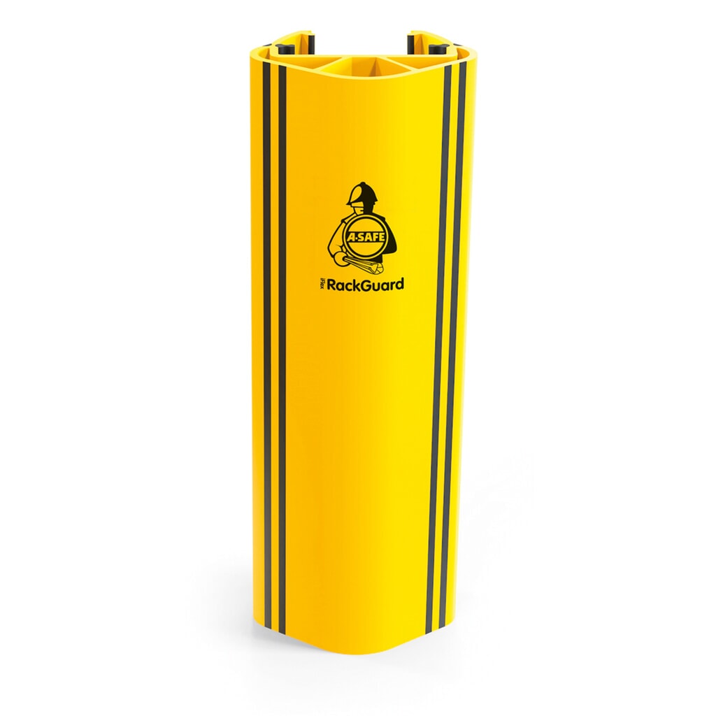 Product image: A-SAFE rack leg protector made from MEMAPLEX®, internal dimensions (WxD) 102 x 80 mm