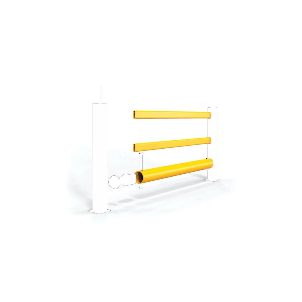 A-SAFE rail set for eFlex traffic barrier, made from MEMAPLEX® - 2,000 mm length Product image no. 6: A-SAFE rail set for eFlex traffic barrier, made from MEMAPLEX® - 2,000 mm length