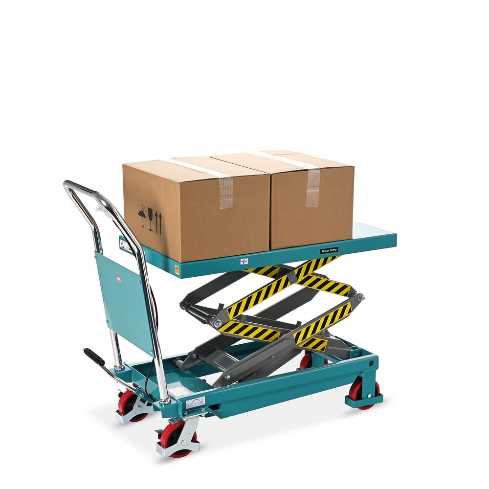 Produktabbildung Nr. 4: Ameise® double-scissor lift table on wheels, capacity 350 kg, dimensions 910 x 500 mm