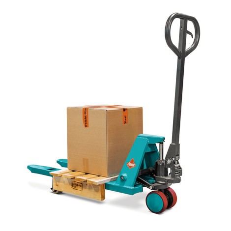 Product image no. 1: Ameise® PTM 0.5 mini hand pallet truck, load capacity 500 kg, fork length 800 mm, polyurethane/nylon