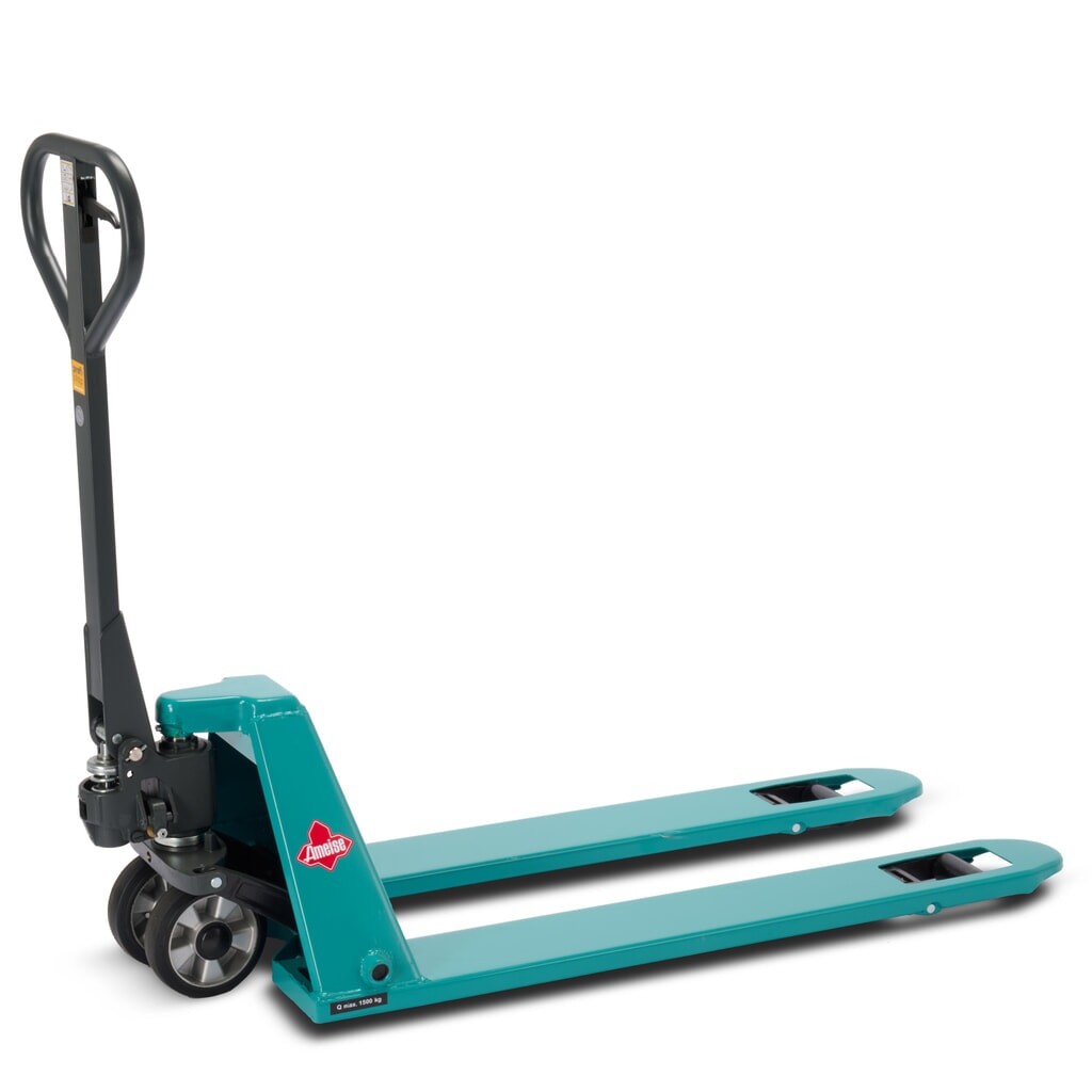 Ameise® PTM 1.5 Low, low-profile hand pallet truck, load capacity 1,500 kg, fork length 1,150 mm, solid rubber / polyurethane Product image no. 1: Ameise® PTM 1.5 Low, low-profile hand pallet truck, load capacity 1,500 kg, fork length 1,150 mm, solid rubber / polyurethane