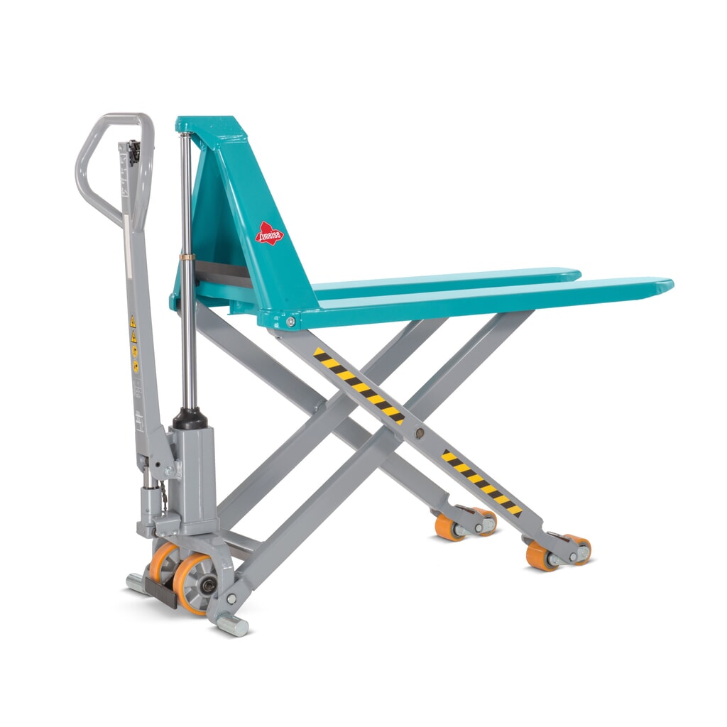 Ameise® PTM 1.5 Scissor pallet truck with scissor function and quick lift, load capacity 1,500 kg, fork length 1,200 mm Product image: Ameise® PTM 1.5 Scissor pallet truck with scissor function and quick lift, load capacity 1,500 kg, fork length 1,200 mm