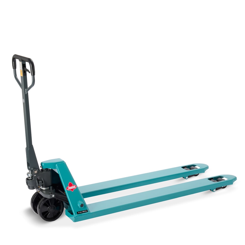 Ameise® PTM 2.0 hand pallet truck, load capacity 2,000 kg, fork length 1,500 mm, polyurethane, tandem rollers Product image: Ameise® PTM 2.0 hand pallet truck, load capacity 2,000 kg, fork length 1,500 mm, polyurethane, tandem rollers