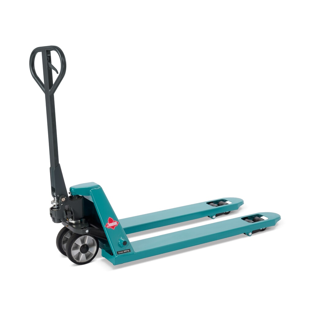 Product image: Ameise® PTM 2.0 hand pallet truck, load capacity 2,000 kg, fork length 1,150 mm, solid rubber / polyurethane, tandem rollers