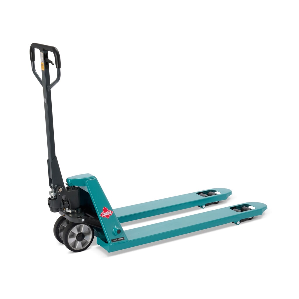 Product image: Ameise® PTM 2.5 hand pallet truck, load capacity 2,500 kg, fork length 1,150 mm, solid rubber / polyurethane, tandem rollers