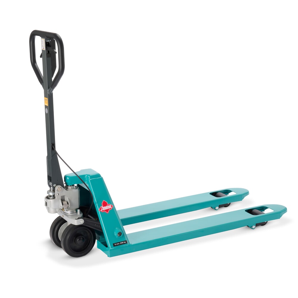 Produktabbildung Nr. 1: Ameise® PTM 2.5 hand pallet truck with handbrake, load capacity 2,500 kg, fork length 1,150 mm, solid rubber / polyurethane