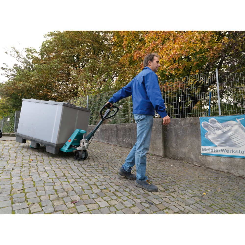Produktabbildung Nr. 13: Ameise® PTM 2.5 hand pallet truck with handbrake, load capacity 2,500 kg, fork length 1,150 mm, solid rubber / polyurethane, tandem rollers