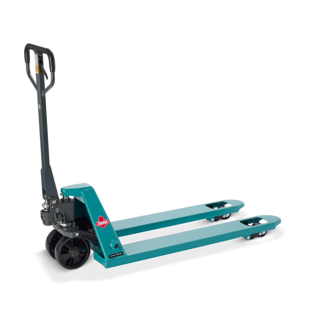 Ameise® PTM 3.0 hand pallet truck, load capacity 3,000 kg, fork length 1,150 mm, polyurethane, tandem rollers Product image: Ameise® PTM 3.0 hand pallet truck, load capacity 3,000 kg, fork length 1,150 mm, polyurethane, tandem rollers