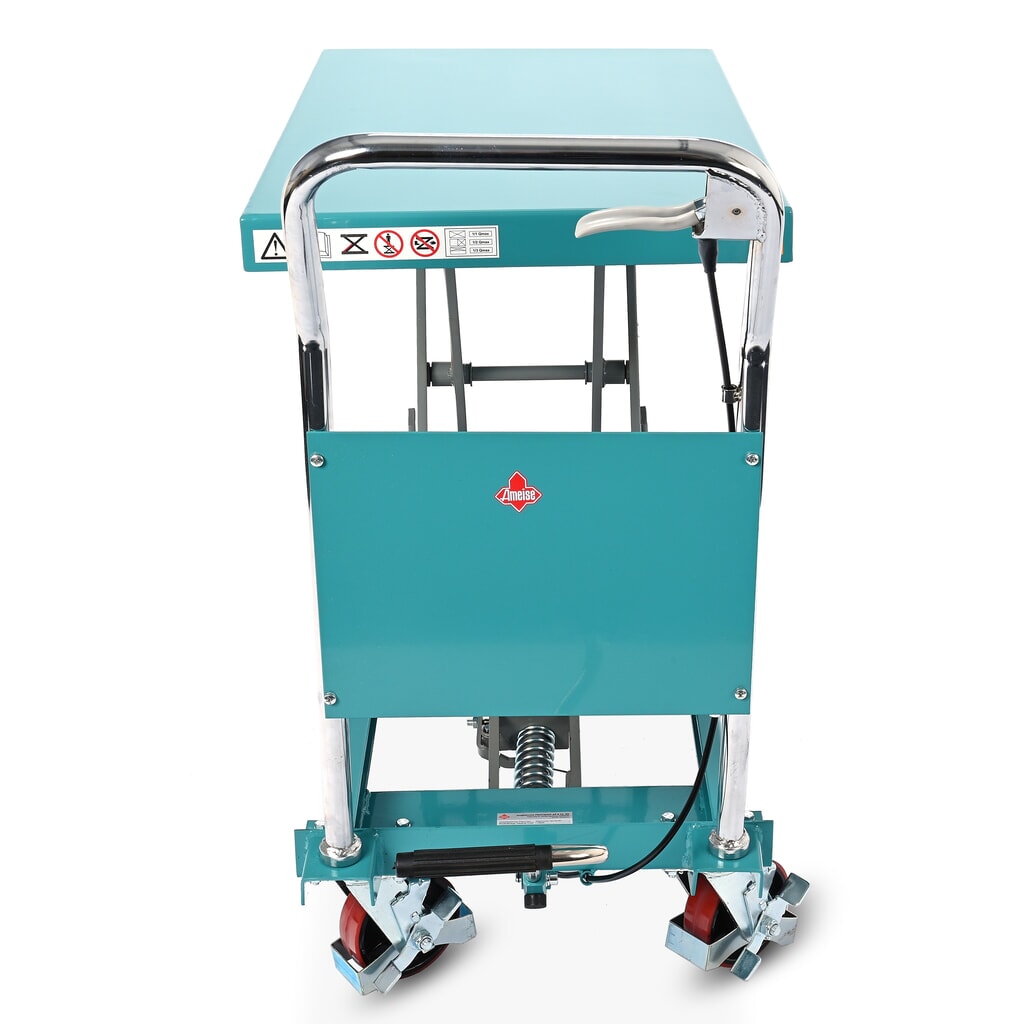 Scissor lift table on wheels, fixed handlebar, capacity 500 kg, dimensions 850 x 500 mm, Ameise® Product image no. 5: Scissor lift table on wheels, fixed handlebar, capacity 500 kg, dimensions 850 x 500 mm, Ameise®