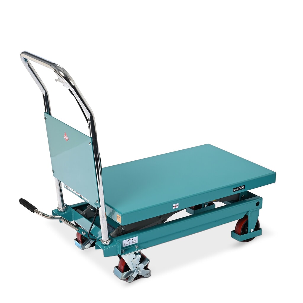 Scissor lift table on wheels, fixed handlebar, capacity 500 kg, dimensions 850 x 500 mm, Ameise® Product image no. 8: Scissor lift table on wheels, fixed handlebar, capacity 500 kg, dimensions 850 x 500 mm, Ameise®