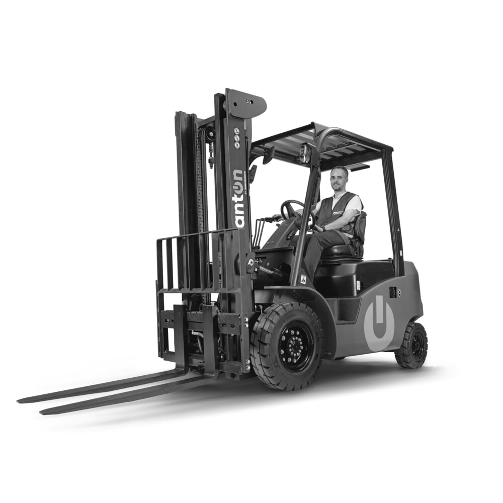 Product image no. 1: AntOn by Jungheinrich electric forklift truck CBH 3.0 with two-stage telescopic mast, lift height 3,300 mm, load capacity 3.000 kg, incl. external charger 80 V, 60 A, CEE, 5-pin