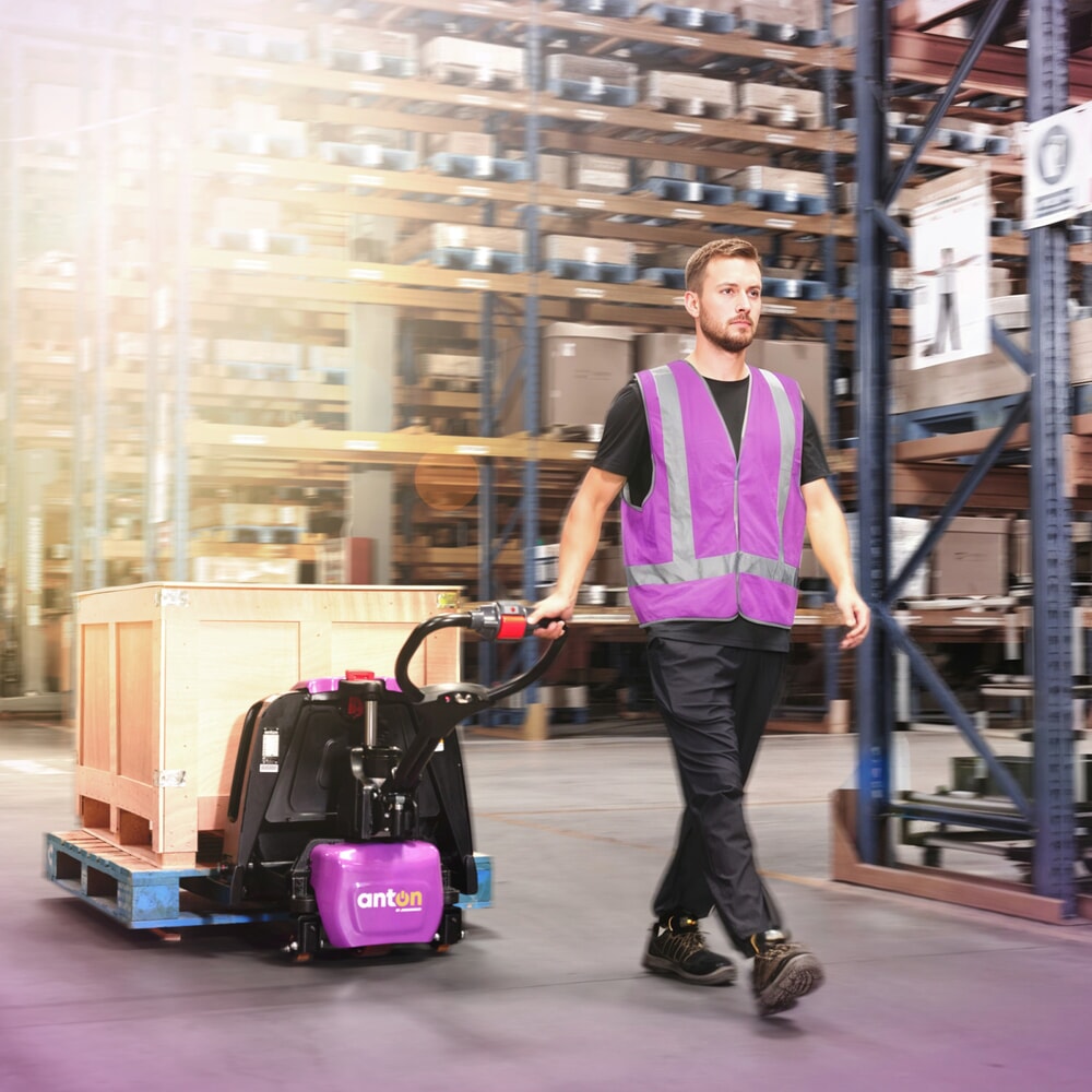 Product image no. 12: AntOn by Jungheinrich electric pallet truck PTL 1.5 with support wheels, extra wide for special pallets, load capacity 1,500 kg, fork length 1.150 mm