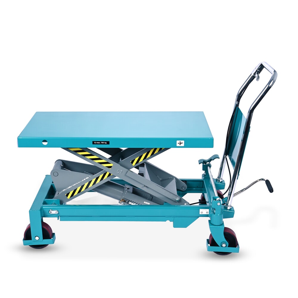Product image no. 14: Scissor lift table on wheels, fixed handlebar, capacity 750 kg, dimensions 1,000 x 510 mm, Ameise®