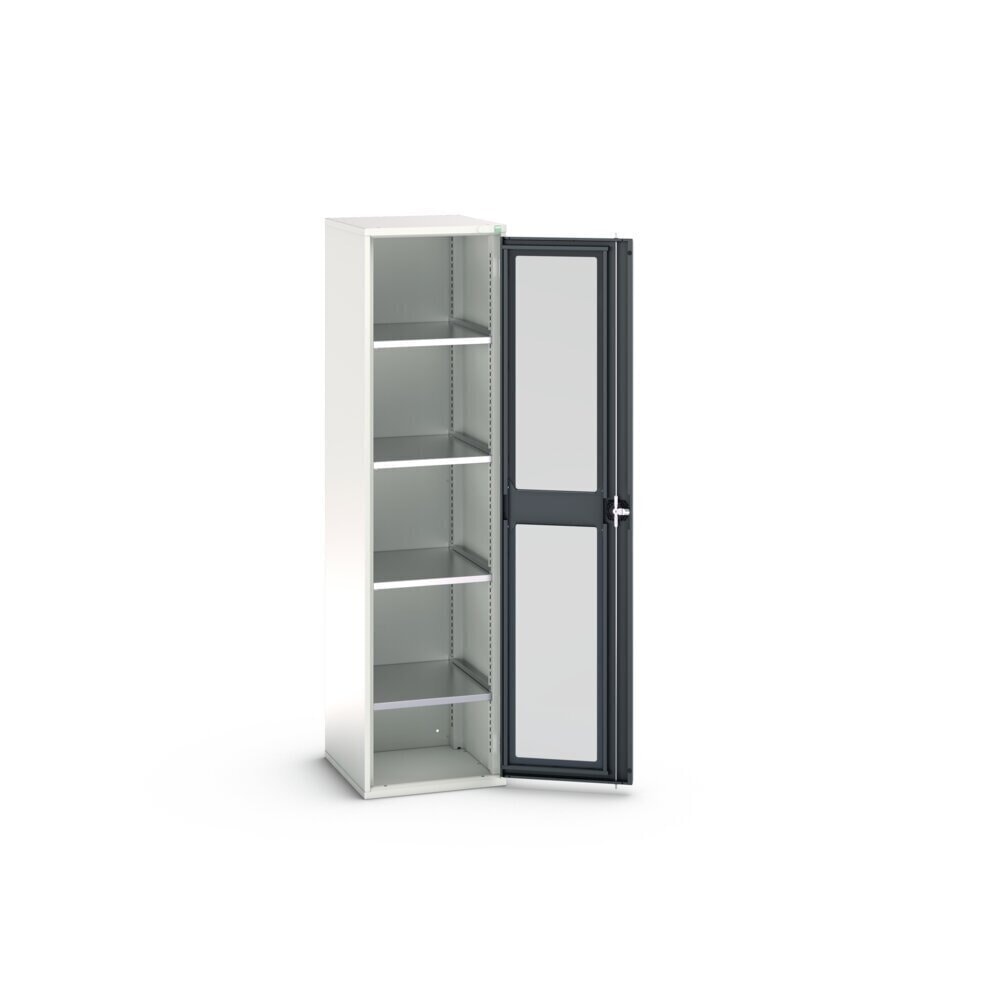 Product image no. 3: bott verso hinged door cabinet with see-through panel, with 4 shelves, WxDxH: 525 x 550 x 2000 mm