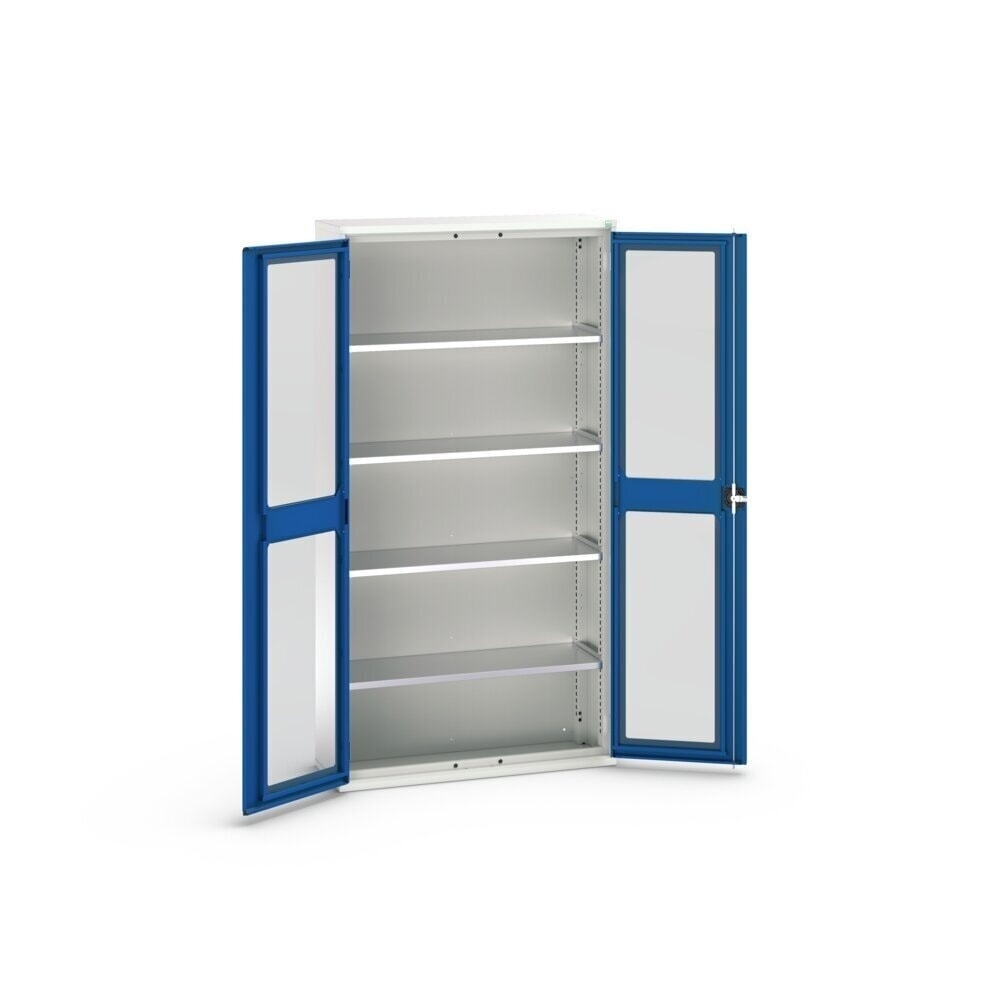 Product image no. 3: bott verso hinged door cabinet with see-through panel, with 4 shelves, WxDxH: 1050 x 350 x 2000 mm