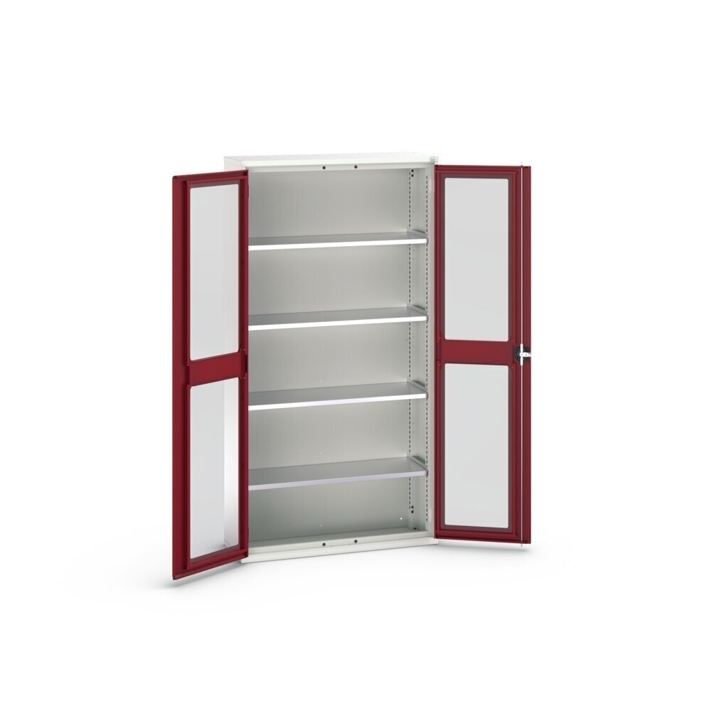 Product image no. 3: bott verso hinged door cabinet with see-through panel, with 4 shelves, WxDxH: 1050 x 350 x 2000 mm