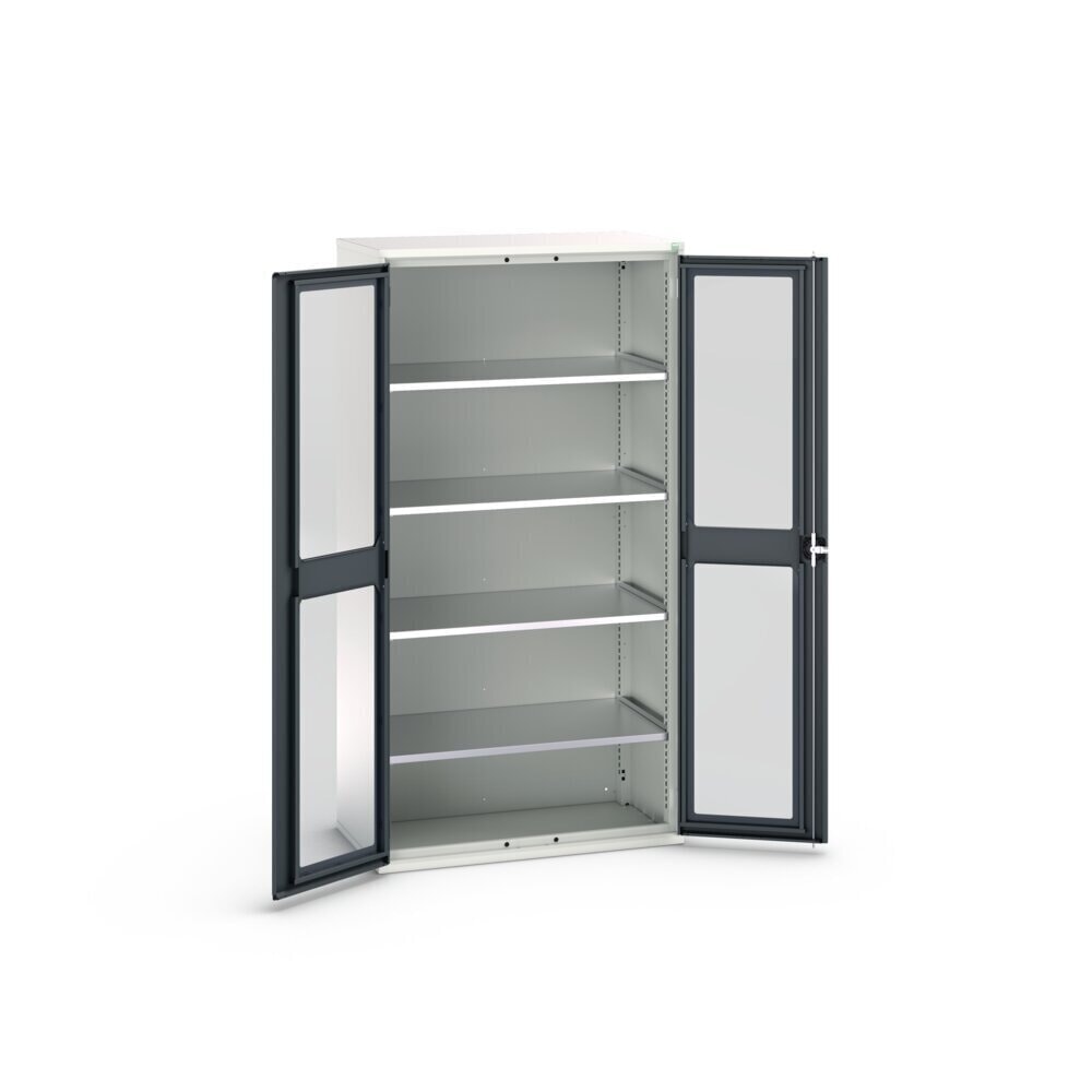 Product image no. 3: bott verso hinged door cabinet with see-through panel, with 4 shelves, WxDxH: 1050 x 550 x 2000 mm