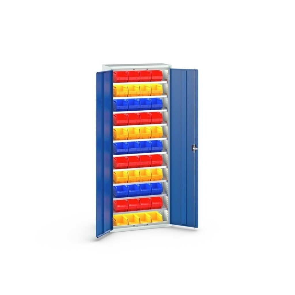 bott verso storage cabinet with 10 shelves and 44 storage bins, WxDxH: 800 x 350 x 2000 mm Product image no. 3: bott verso storage cabinet with 10 shelves and 44 storage bins, WxDxH: 800 x 350 x 2000 mm