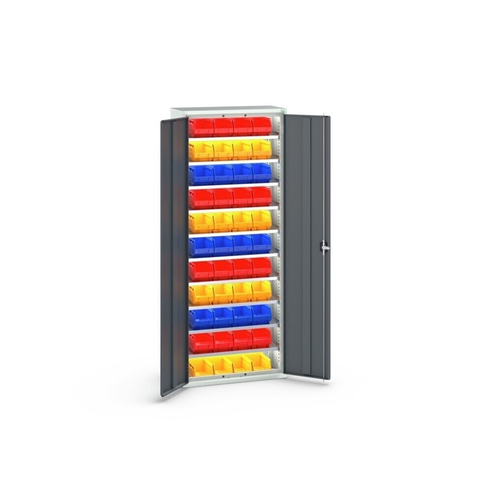 Product image no. 3: bott verso storage cabinet with 10 shelves and 44 storage bins, WxDxH: 800 x 350 x 2000 mm