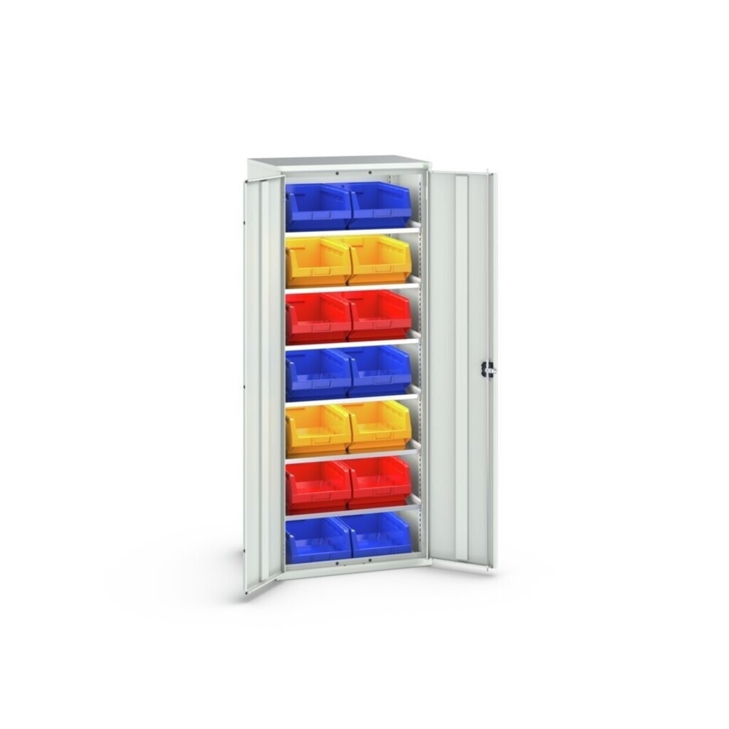bott verso storage cabinet with 6 shelves and 14 storage bins, WxDxH: 800 x 550 x 2000 mm Product image no. 3: bott verso storage cabinet with 6 shelves and 14 storage bins, WxDxH: 800 x 550 x 2000 mm