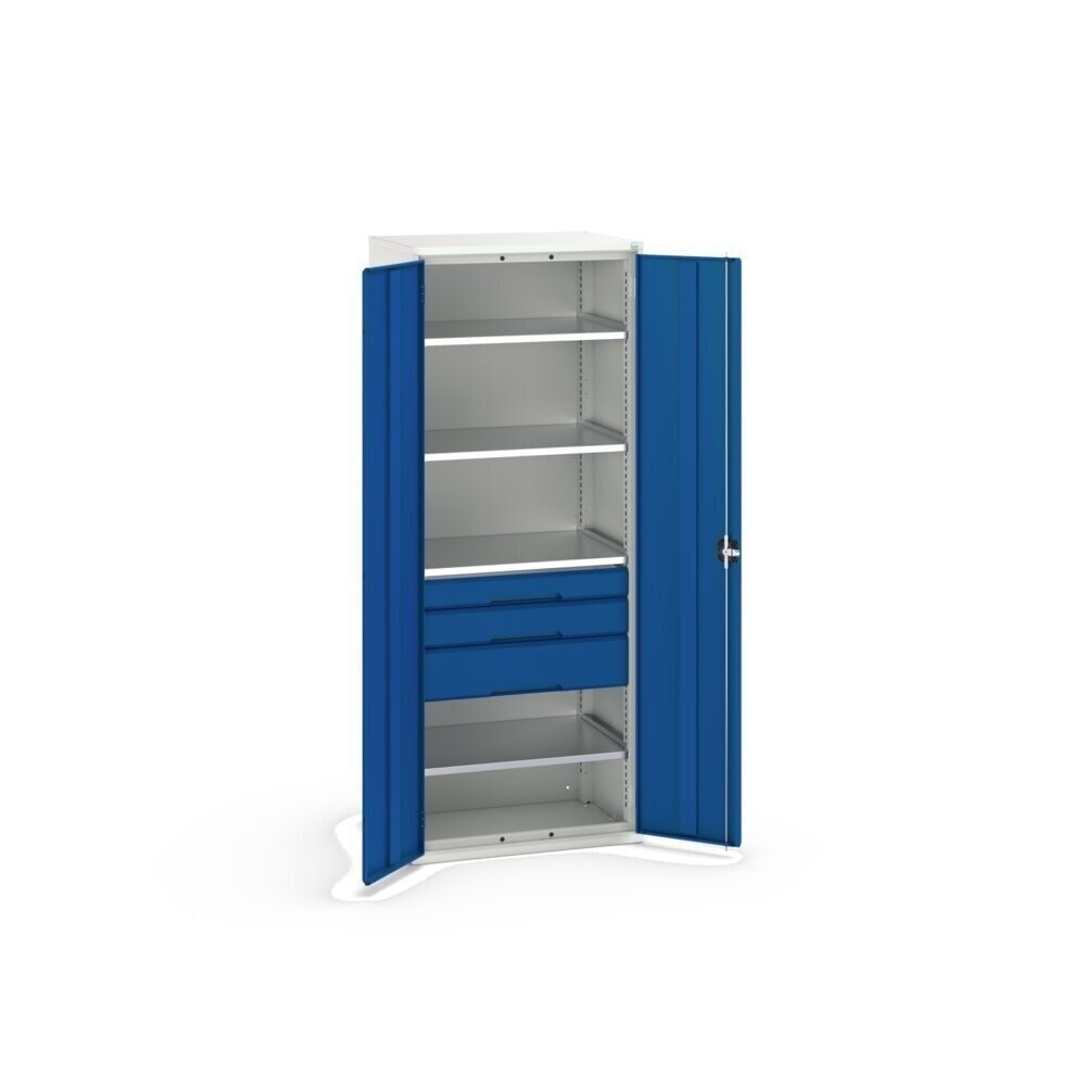 Product image no. 3: bott verso hinged door cabinet with drawers, with 4 shelves and 3 drawers, WxDxH: 800 x 550 x 2000 mm