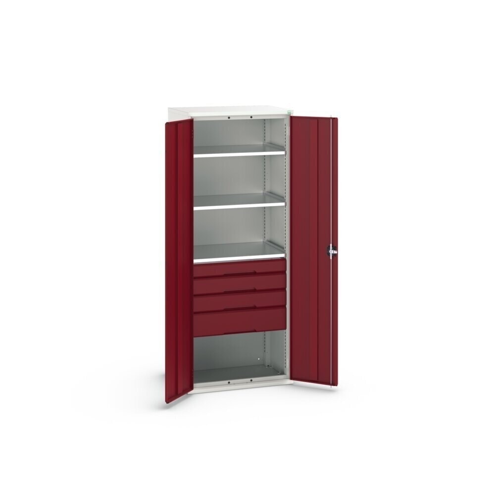 Product image no. 3: bott verso hinged door cabinet with drawers, with 3 shelves and 4 drawers, WxDxH: 800 x 550 x 2000 mm