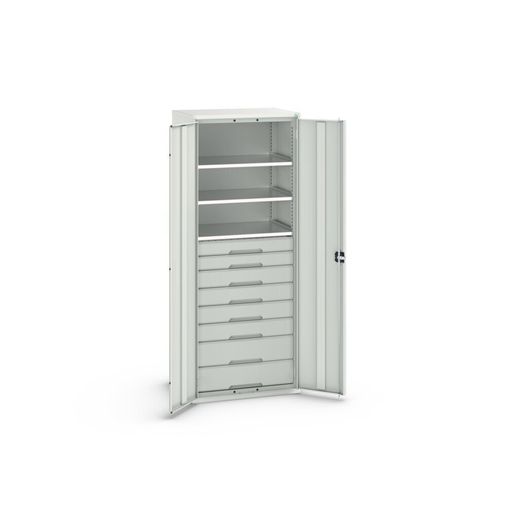 Product image no. 3: bott verso hinged door cabinet with drawers, with 3 shelves and 8 drawers, WxDxH: 800 x 550 x 2000 mm