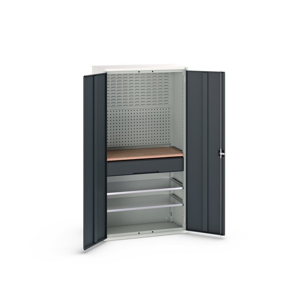 Product image no. 3: bott verso hinged door cabinet with 1 drawer, with 2 shelves and rear panel, WxDxH: 1050 x 550 x 2000 mm
