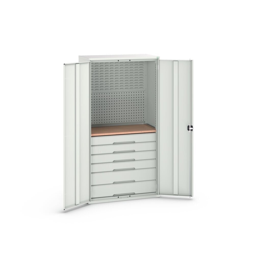 Product image no. 3: bott verso hinged door cabinet with 6 drawers, with rear panel and worktop, WxDxH: 1050 x 550 x 2000 mm