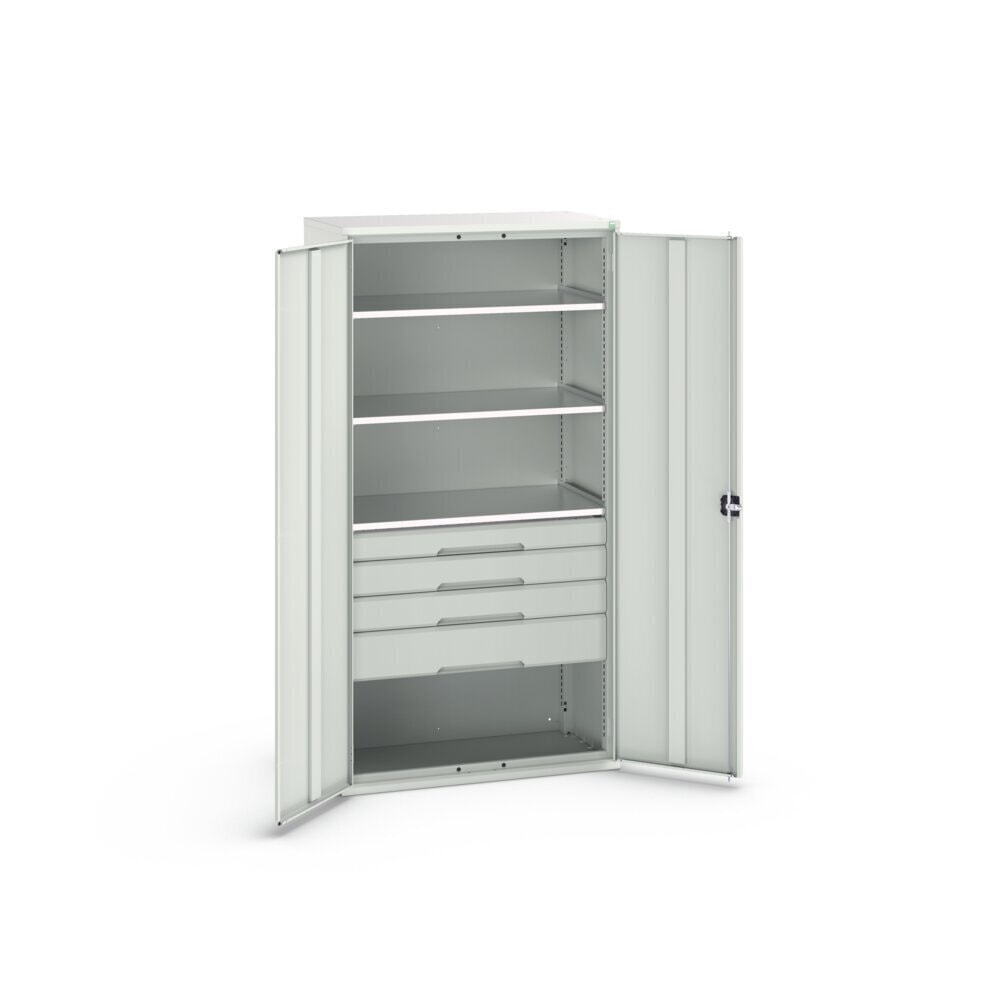 Product image no. 3: bott verso hinged door cabinet with drawers, with 3 shelves and 4 drawers, WxDxH: 1050 x 550 x 2000 mm