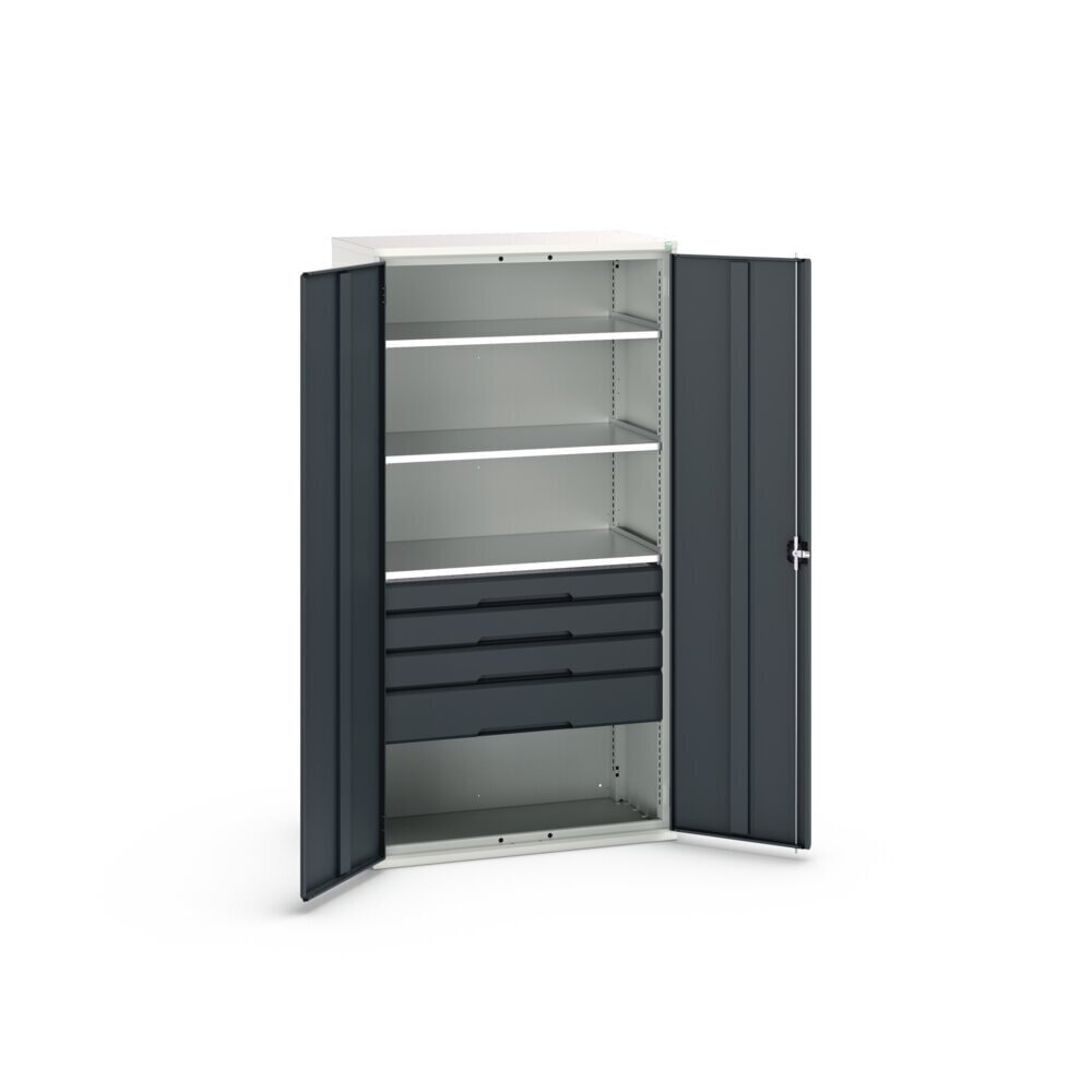 Product image no. 3: bott verso hinged door cabinet with drawers, with 3 shelves and 4 drawers, WxDxH: 1050 x 550 x 2000 mm