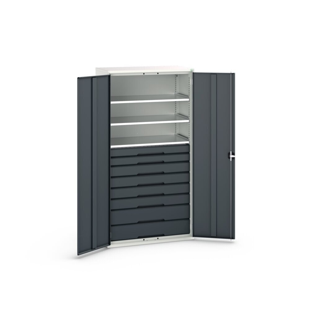 Product image no. 3: bott verso hinged door cabinet with drawers, with 3 shelves and 8 drawers, WxDxH: 1050 x 550 x 2000 mm