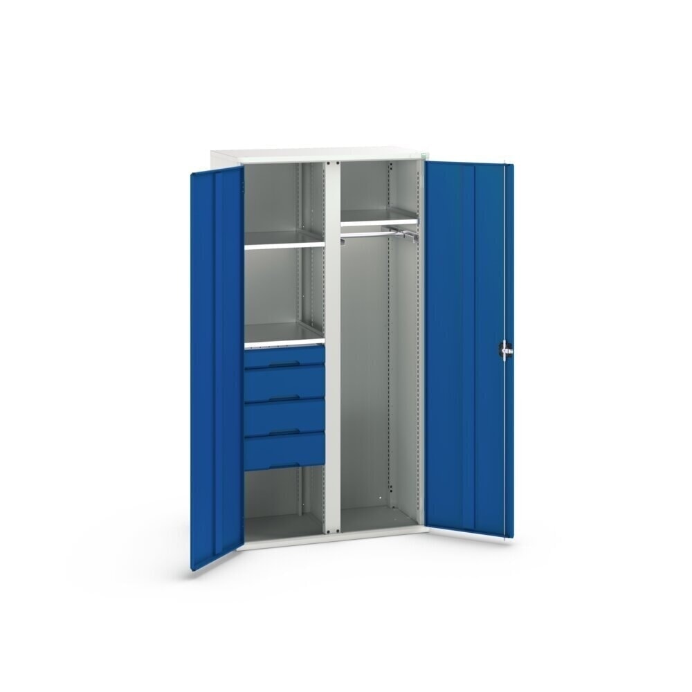Product image no. 3: bott verso hinged door cabinet with 4 drawers, with 3 shelves and 1 clothes rail, WxDxH: 1050 x 550 x 2000 mm
