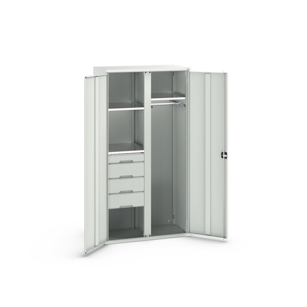 Product image no. 3: bott verso hinged door cabinet with 4 drawers, with 3 shelves and 1 clothes rail, WxDxH: 1050 x 550 x 2000 mm