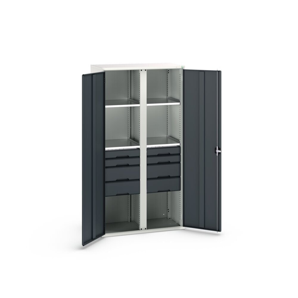 Product image no. 3: bott verso hinged door cabinet with drawers, with 4 shelves and 8 drawers, WxDxH: 1050 x 550 x 2000 mm