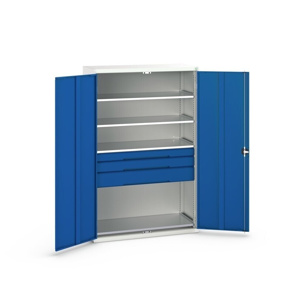 Product image no. 3: bott verso hinged door cabinet with drawers, with 4 shelves and 3 drawers, WxDxH: 1300 x 550 x 2000 mm