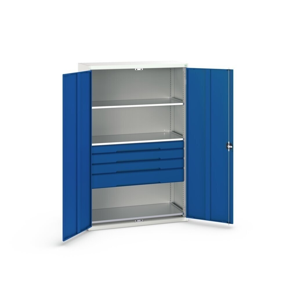 Product image no. 3: bott verso hinged door cabinet with drawers, with 3 shelves and 4 drawers, WxDxH: 1300 x 550 x 2000 mm
