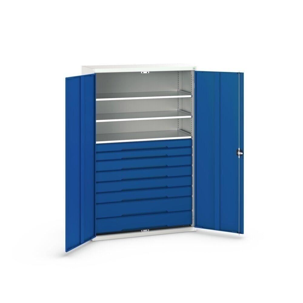 Product image no. 3: bott verso hinged door cabinet with drawers, with 3 shelves and 8 drawers, WxDxH: 1300 x 550 x 2000 mm