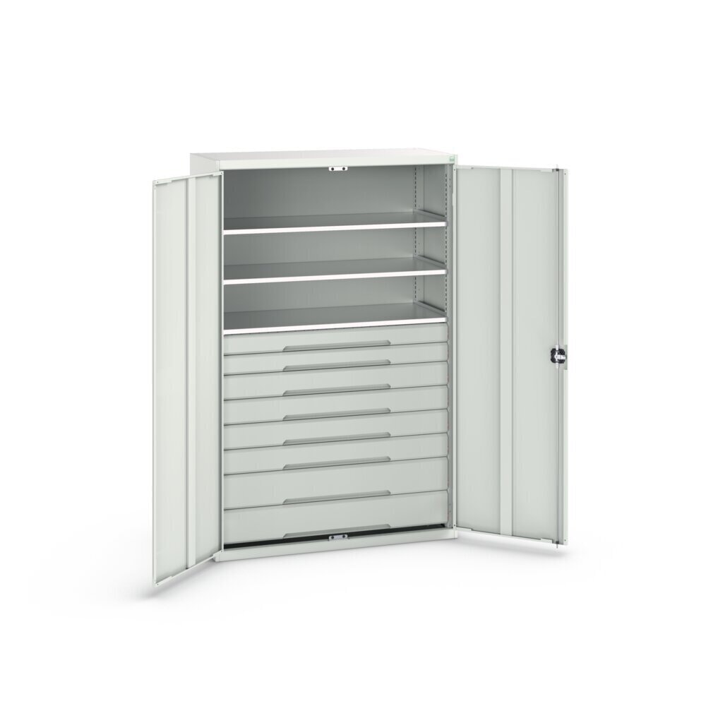 Product image no. 3: bott verso hinged door cabinet with drawers, with 3 shelves and 8 drawers, WxDxH: 1300 x 550 x 2000 mm