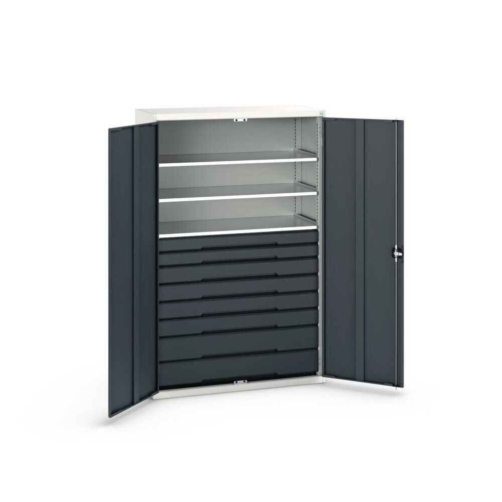 Product image no. 3: bott verso hinged door cabinet with drawers, with 3 shelves and 8 drawers, WxDxH: 1300 x 550 x 2000 mm