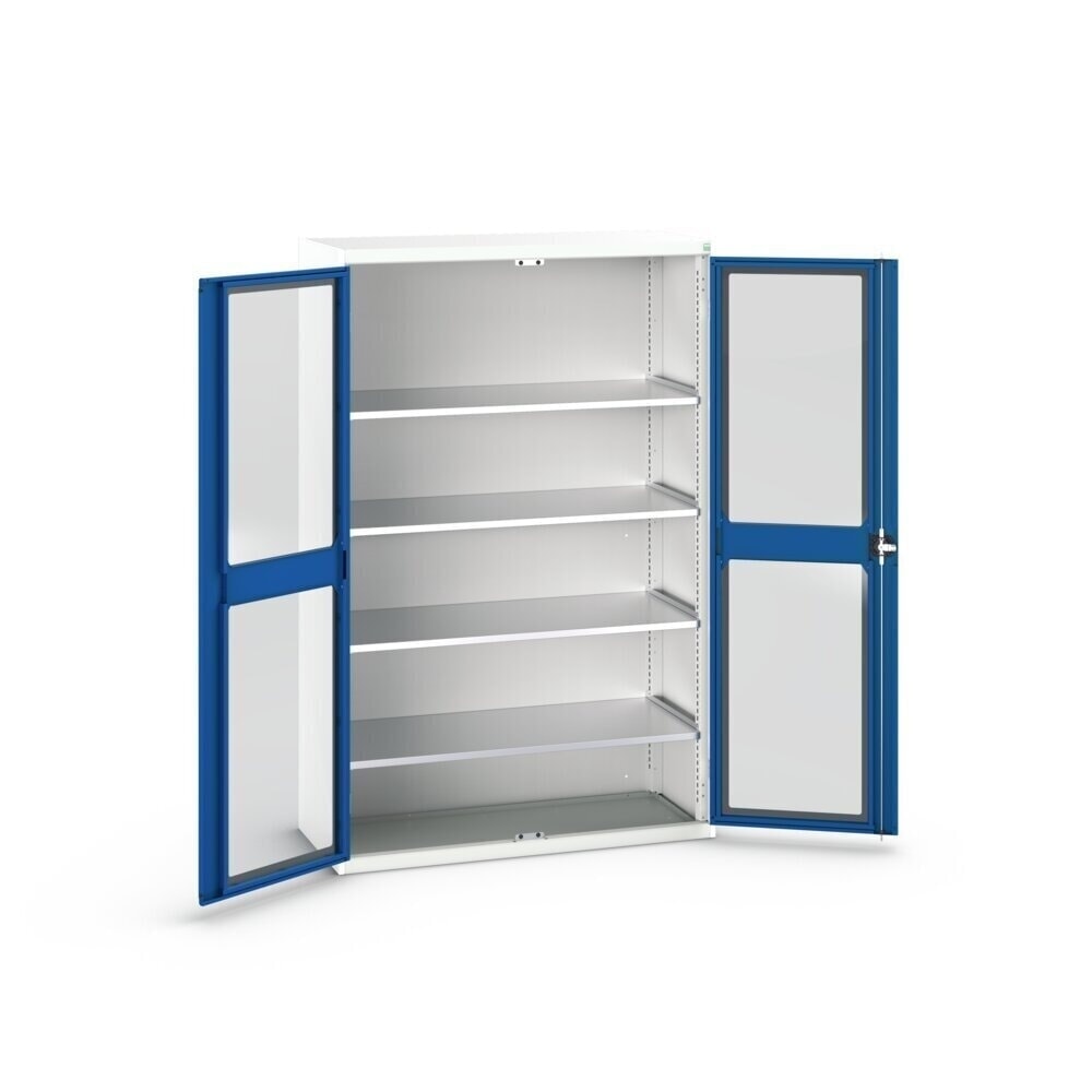 Product image no. 3: bott verso hinged door cabinet with see-through panel, with 4 shelves, WxDxH: 1300 x 550 x 2000 mm