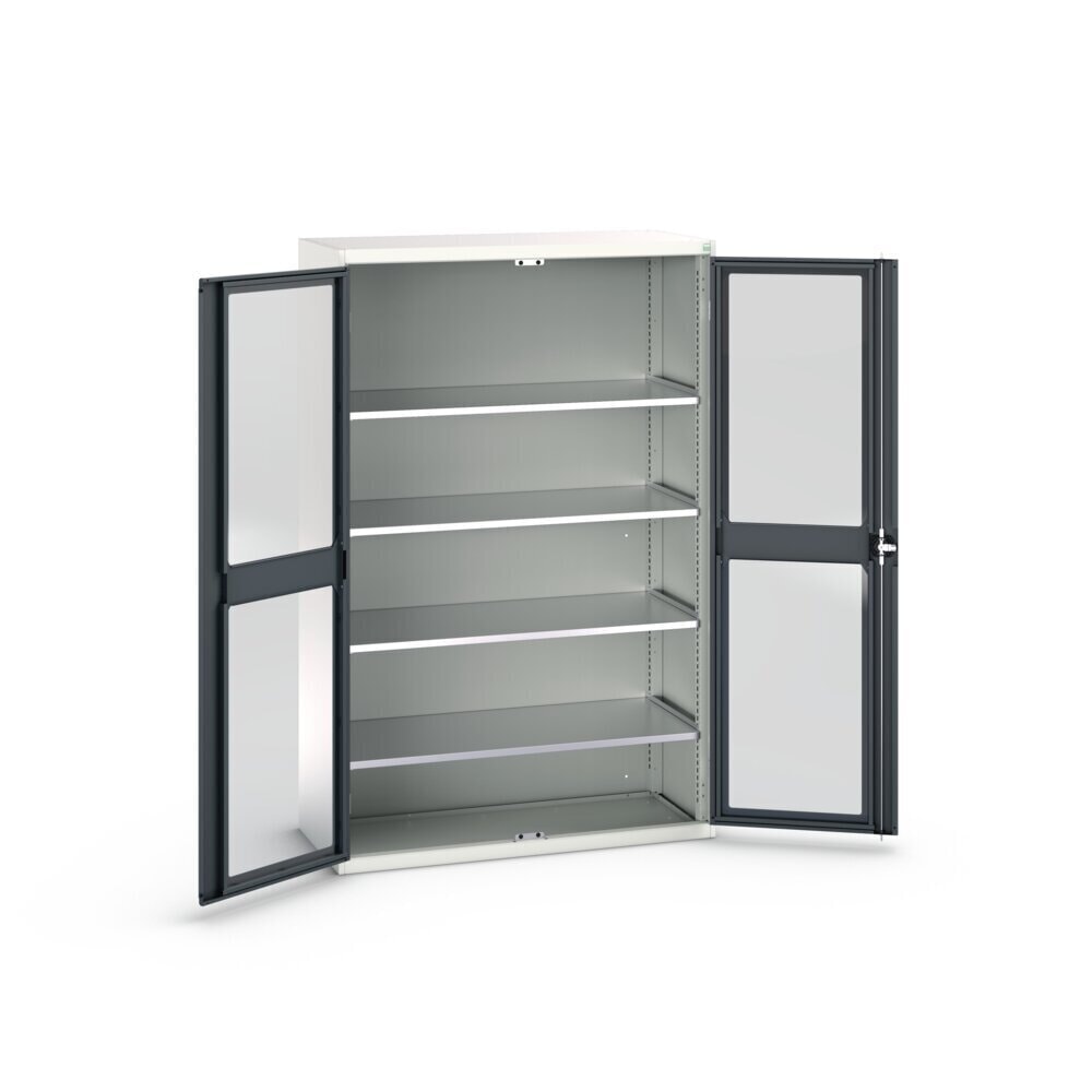 Product image no. 3: bott verso hinged door cabinet with see-through panel, with 4 shelves, WxDxH: 1300 x 550 x 2000 mm