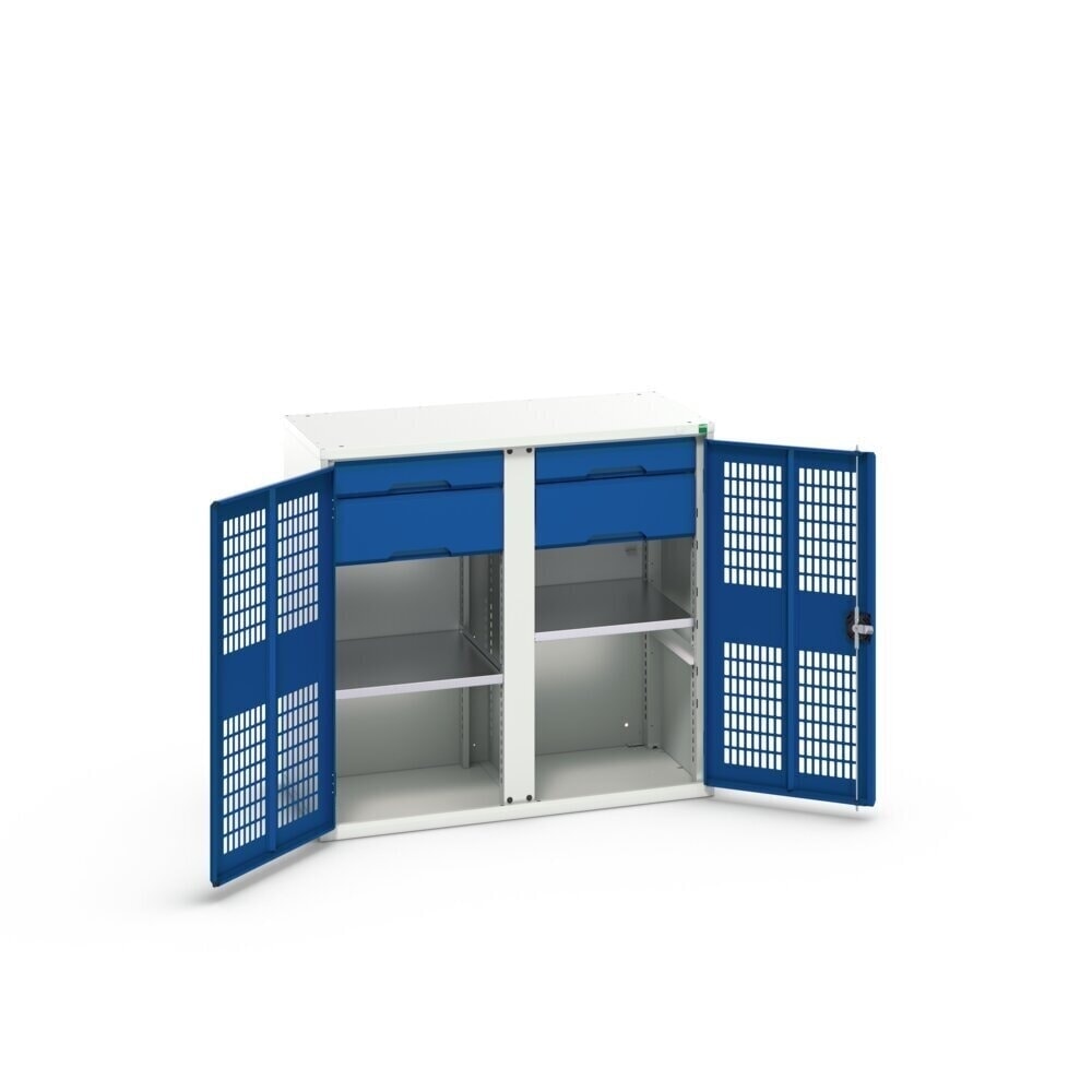 Product image no. 2: bott verso clothes locker with ventilation, with 2 shelves, 4 drawers, partition, WxDxH: 1050 x 550 x 1000 mm