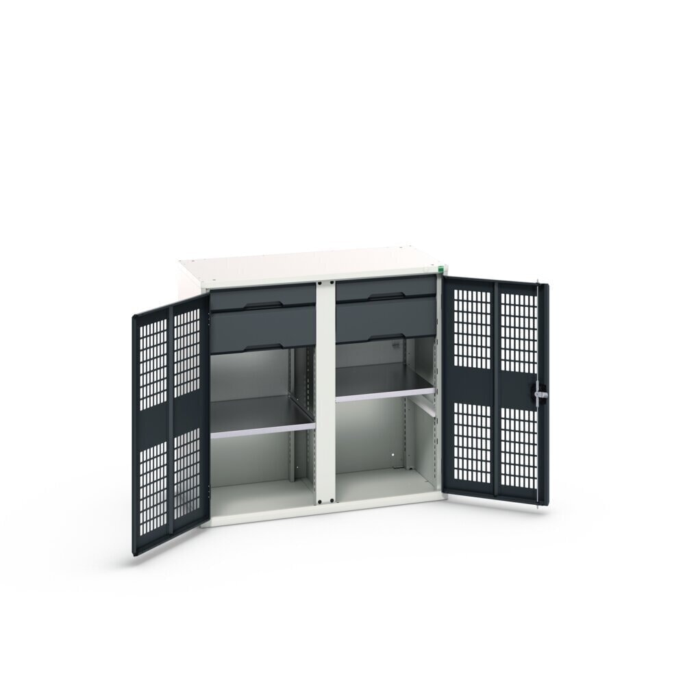Product image no. 2: bott verso clothes locker with ventilation, with 2 shelves, 4 drawers, partition, WxDxH: 1050 x 550 x 1000 mm