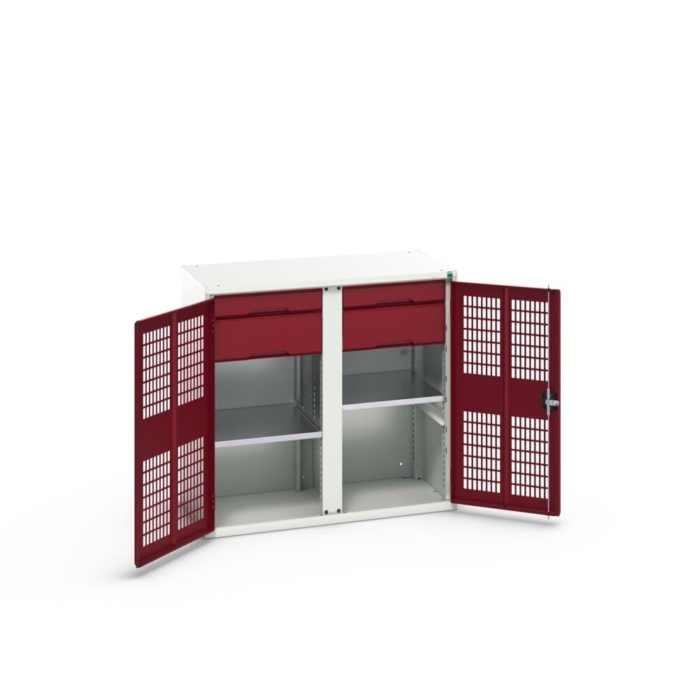 Product image no. 2: bott verso clothes locker with ventilation, with 2 shelves, 4 drawers, partition, WxDxH: 1050 x 550 x 1000 mm